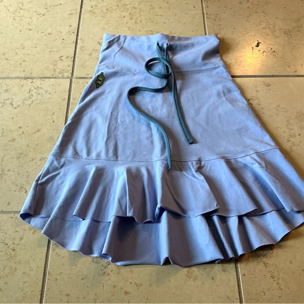 NWT Peekaboo Beans Periwinkle Ruffled Skirt with Drawstring size 6Y